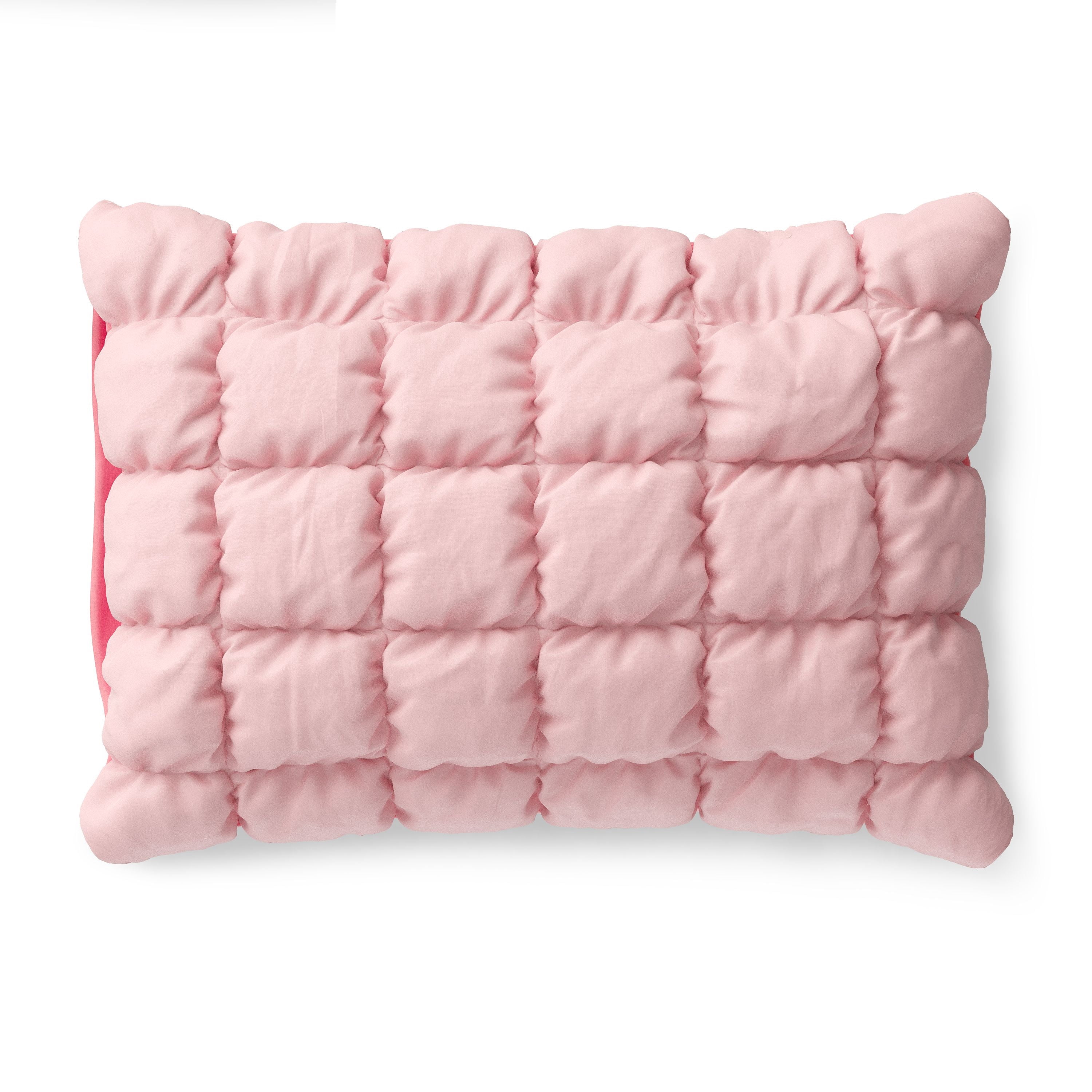 Mainstays Kids Pink Solid Puffy Comforter Set, Twin, 2 Pieces