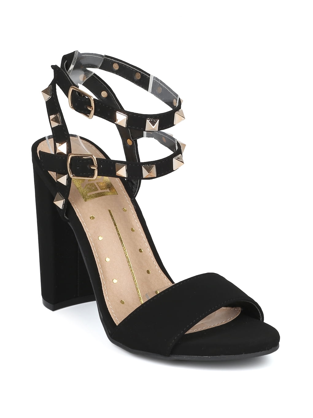 heels with studded straps