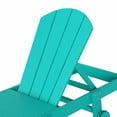 thumbnail image 3 of Laguna Adirondack Poly Reclining Chaise Lounge With Wheels, Turquoise, 3 of 11