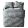 thumbnail image 3 of VCNY Home Nina 3-Piece Grey Geometric Quilt Set, Full/Queen, Adult, Unisex, 3 of 5