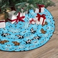 thumbnail image 3 of FMSHPON DogsPaw Prints Bones Xmas Christmas Tree Skirt Stand Mat for Holiday Party Decoration Indoor Outdoor 36 inches, 3 of 3