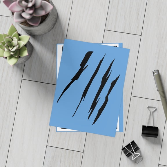 Effete Feline Claw Marks Scratch Postcard Bundles (envelopes not included)