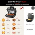 thumbnail image 3 of Indoor Grill Air Fryer Combo with See-Through Window, Zstar 7-in-1 Smokeless Electric Air Grill up to 450F, 1750W Contact Grill with Non-Stick Removable Plates, Even Heat, Silicon Tongs as Gift, 4Qt, 3 of 7