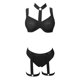thumbnail image 2 of Gibobby Conjunto de lencería Sexy Conjunto de lencería for Mujer Conjunto de lencería con Liguero y corpiño de Encaje Floral(Negro, XXG), 2 of 5