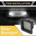 thumbnail image 2 of Unique Bargains 2 Pcs Luz de Placa de Licencia LED Montaje de Lámpara para Ford F-150 2015-2023 Blanco 6500K Lente Clara, 2 of 7
