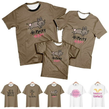 

Easter Unisex Youth Crewneck Short Sleeve T-Shirts Novelty Shirt & Top Up to 8XL