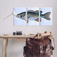 thumbnail image 2 of Stupell Marine Bass Fisherman Sea Life Animals & Insects Painting Wall Plaque Unframed Art Print Wall Art, Set of 3, 2 of 7