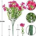 thumbnail image 3 of Msgweeeg Flower Decor Spring Porch Decor 2pcs 7-pronged Violet Simulation Flower Bouquet Decoration and Flower Arrangement, 3 of 3
