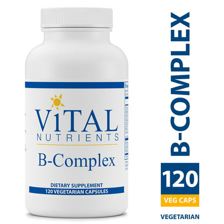 Vital Nutrients - B-Complex - Balanced High Potency B Vitamin Complex - Supports Energy Production, Metabolism and Heart Health - Gluten Free - 120 Vegetarian Capsules per