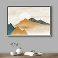 thumbnail image 2 of PixonSign Framed Canvas Print Wall Art Set Rustic Tan Mountain Range Valley Nature Wilderness Illustrations Modern Art Farmhouse/Country Landscape - 24"x36" White, 2 of 5