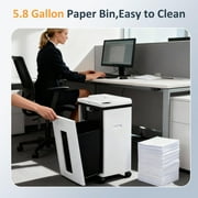 QUIETLEMON Heavy Duty Micro Cut Paper Shredder for Home Office, 200-Sheet Auto Feed & 7-Sheet Manual Shredding, P-5 Security, 5.8-Gal Bin, Shreds Paper, Credit Cards, Staples & Clips