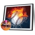 thumbnail image 1 of Cuadros Decorativos 5D diamante pintura calor béisbol completo redondo taladro pared Rhinestone DIY arte artesanía Tmvgtek embutido en tela, 1 of 9