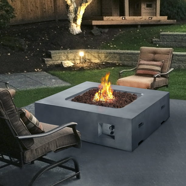Cloud Mountain Gas Fire Pit Table Outdoor Patio Garden Firepit