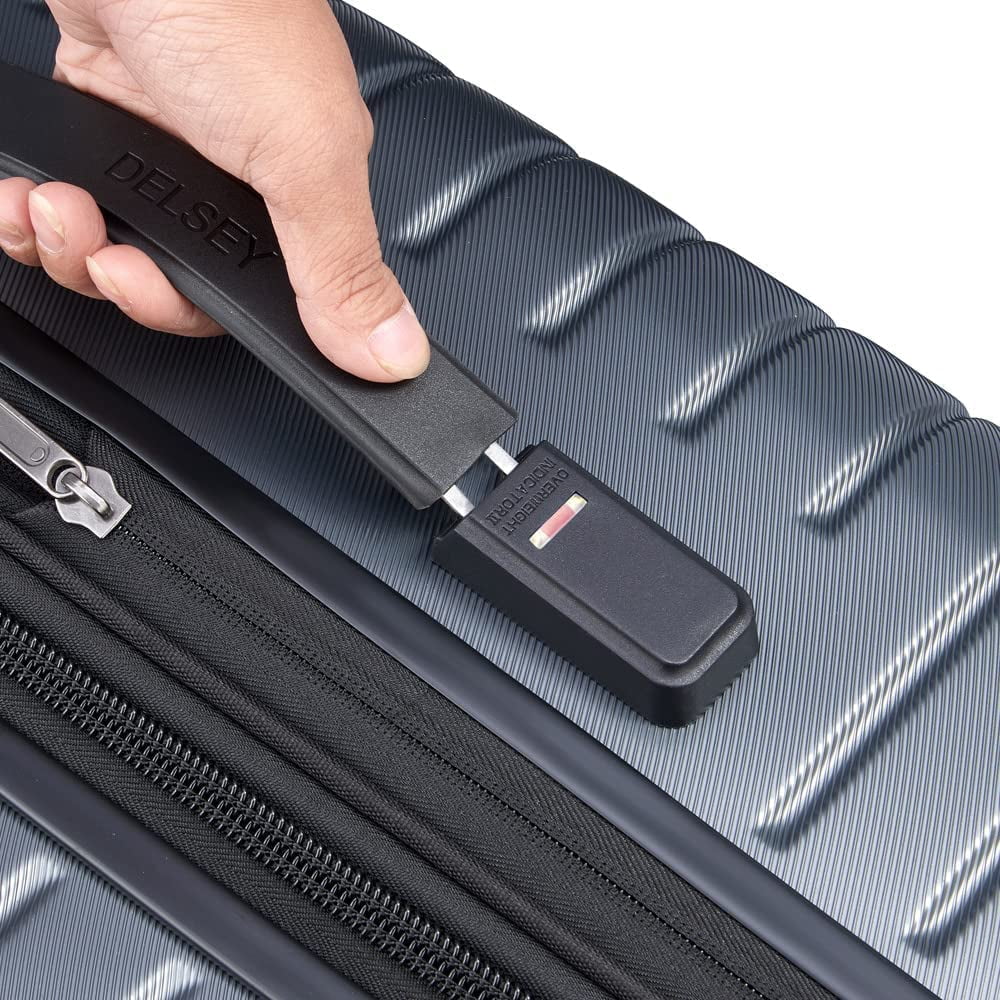 DELSEY PARIS Cruise 3.0 Large Checked Hardside Expandable Spinner Luggage, Graphite