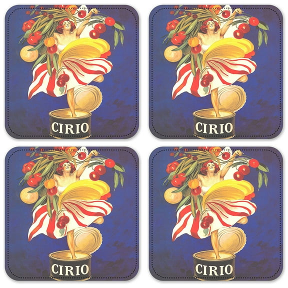 Vinyl Drink Coasters - Set of 4 - Cirio
