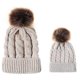 thumbnail image 1 of Outdoor ladies winter thermal knitted wool twist ski cap (beige)1 pieces, 1 of 5