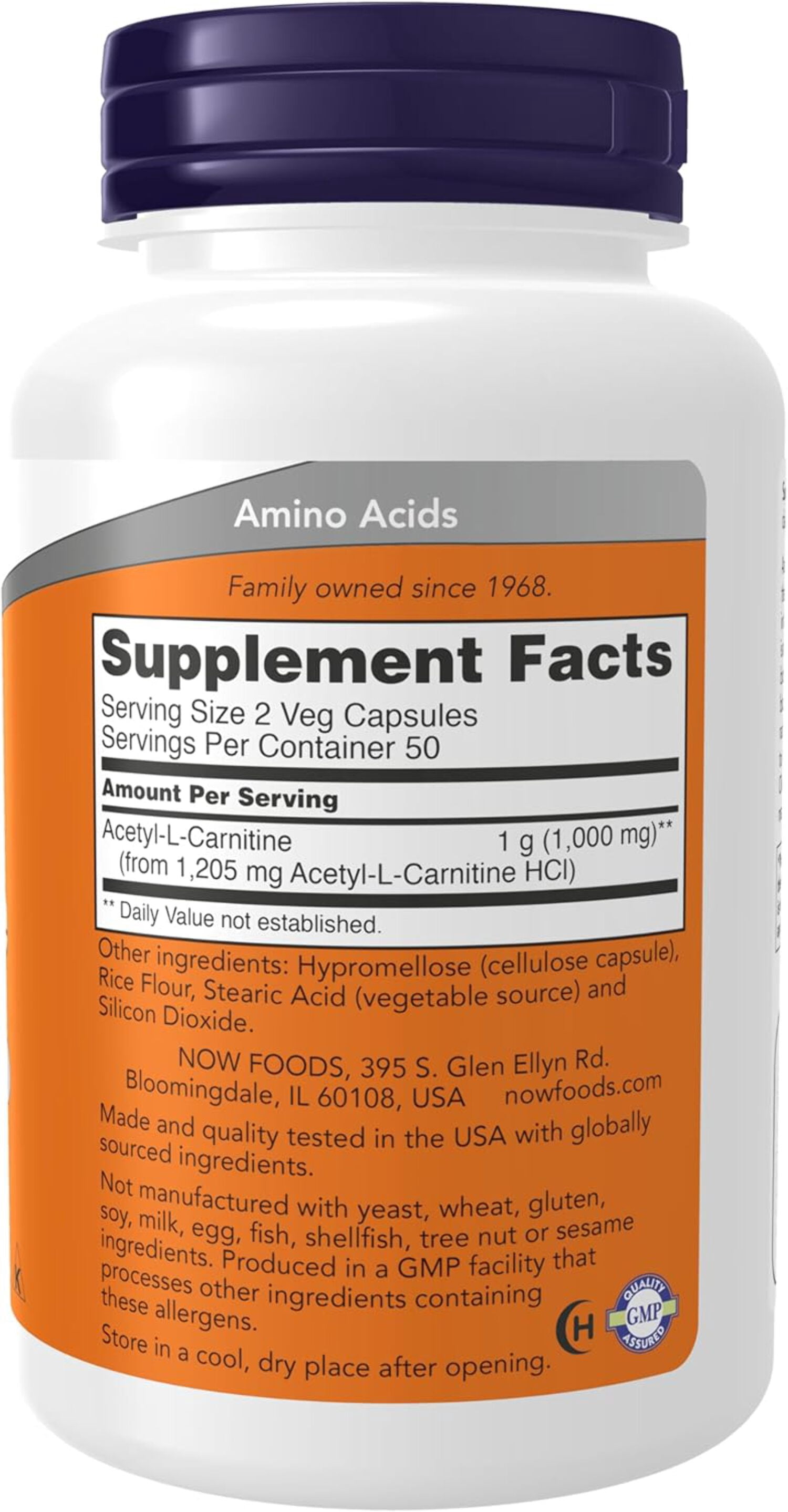health food store acetyl l carnitine NOW Foods Acetyl-L Carnitine, Cognitive Support, Vegetarian Supplement, 500 mg, 100 Capsules La L-carnitina es un Gluconeogenesis Flavor:Citrus Rain