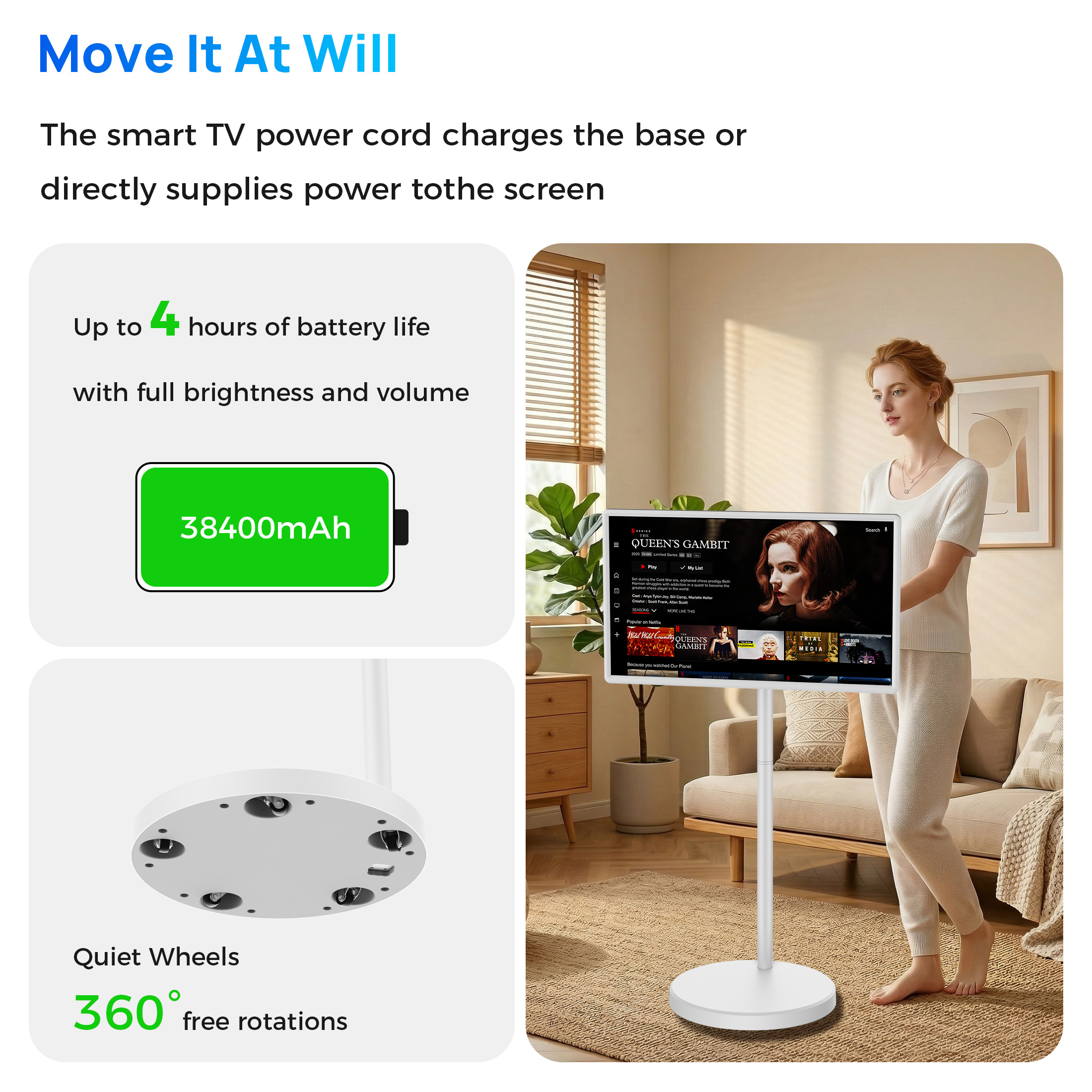 Siaviala 32" Portable Smart TV with Touch Screen photo 6