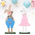 thumbnail image 3 of Pascua Feliz Para El Hogar Diy Conejito De Pascua Adornos De Madera Suministros De Fiesta De Pascua Regalos De Pascua Para Niños seitruly HA039371-02, 3 of 6