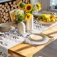 thumbnail image 4 of Grey Ombre Botanical Round 13 Inch Placemats Set of 6, Watercolor Gray Pastoral Leaf Rustic HeatResistant Non Slip Place Mats for Dining Table, Wipeable Braided Kitchen Table Mats for Housewarming, 4 of 9