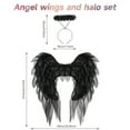 thumbnail image 6 of Angel Wings and Halo for Adult Fairy Angel Wings Costume with Adjustable Strap for Women Christmas Halloween Cosplay Birthday Wedding Party, 6 of 8
