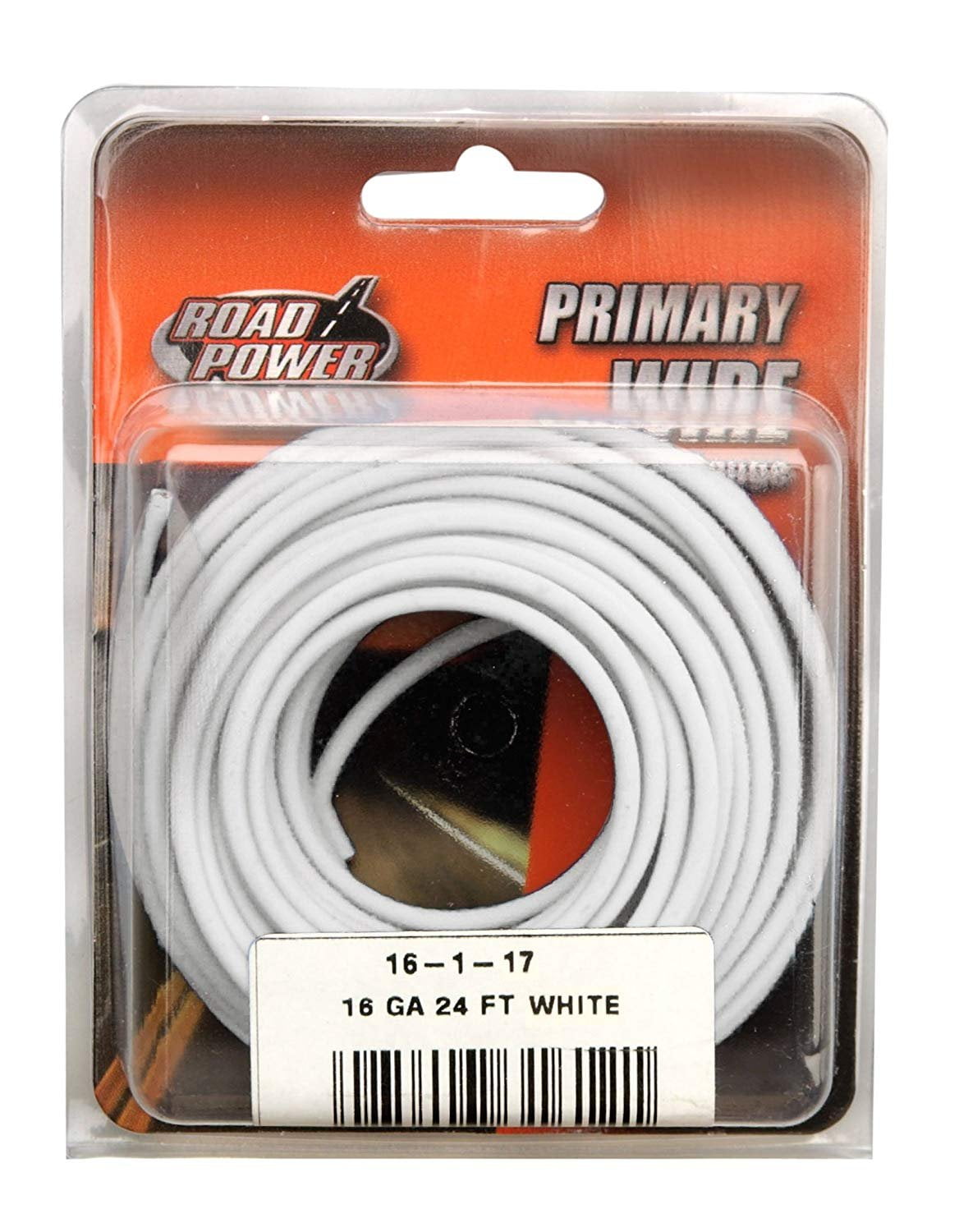 Coleman Cable 16117 16Gauge 24Foot Automotive Copper Wire, White