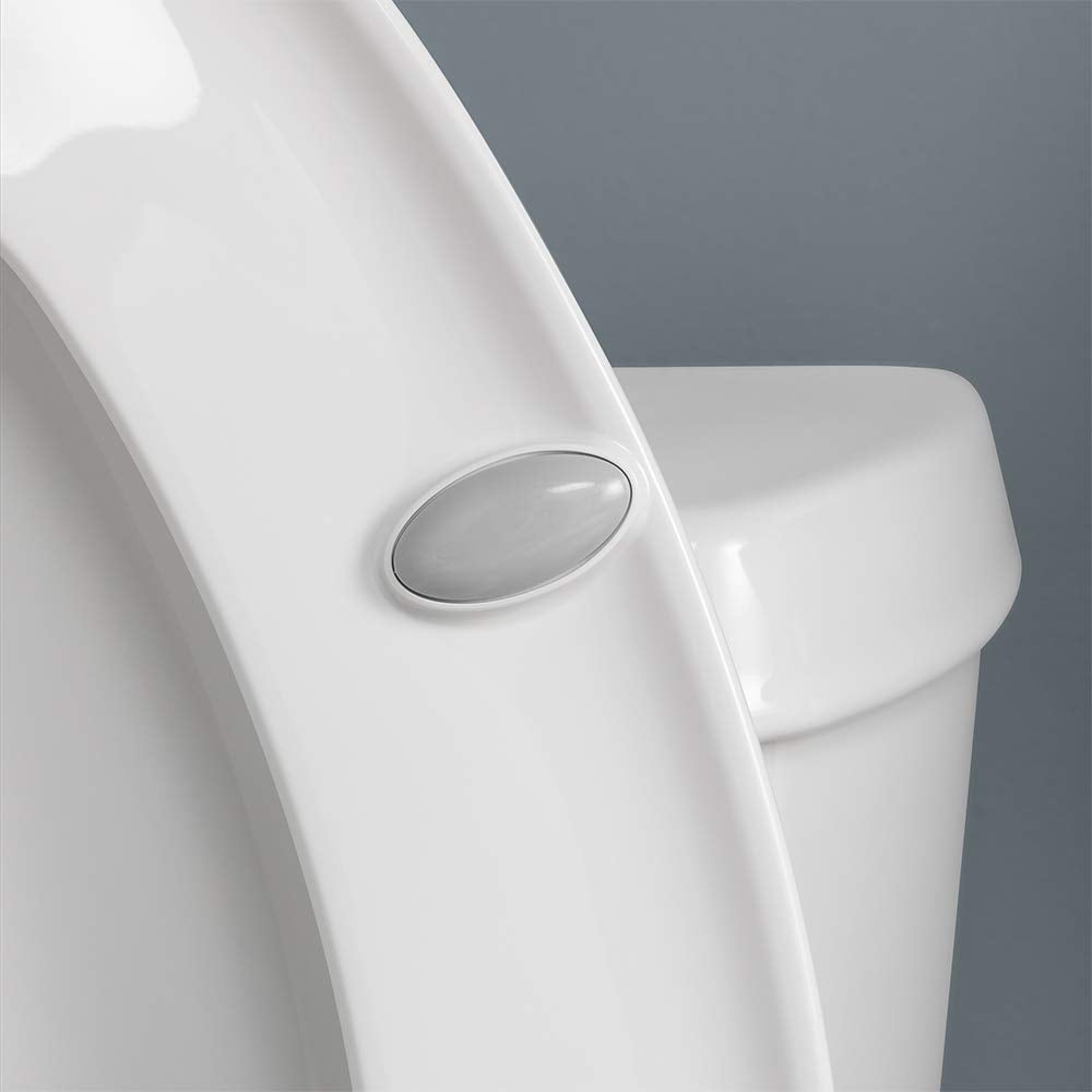 BEMIS 7900TDGSL Toilet Seat, With Cover, Plastic, Elongated, White