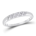 thumbnail image 2 of 10K White Gold His Hers Round Diamond Cluster Matching Wedding Set 1/12ctw, Womens Size: 5-10, Mens Size: 7-13, 2 of 4