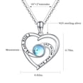 thumbnail image 2 of TANGPOET Heart Necklace 925 Sterling Silver I Love You to Moon and Back Necklaces for Women friend, Mothers day Jewelry Birthday Valentine's Day Gifts, 2 of 5
