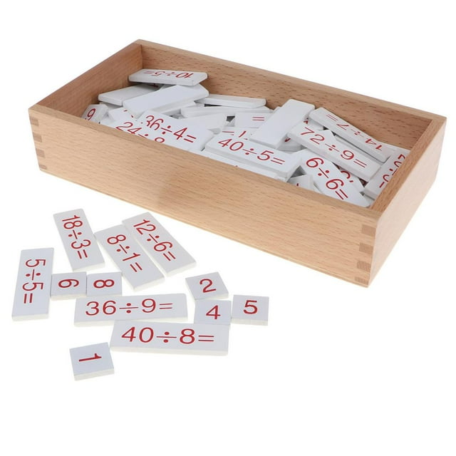 material de matemáticas montessori - juguete de desarrollo matemático de caja de división de madera Hugo Ayudas de las matemáticas de Montessori