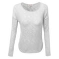 thumbnail image 1 of FashionOutfit Women's Cute Elbow Patched Hacci Sweater Knit Top, 1 of 3