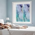 thumbnail image 3 of Removable Glass Window Covering, Purple Teal Golden Marble Window Privacy Film Frosted, Abstract Modern Geometric Decorative Privacy Windows Film for Bedroom, Living Room, 19.6 x 39.3 Inches, 3 of 9