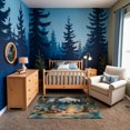 thumbnail image 2 of Bear Rug for Nursery and Kids Rooms - Bear Bonfire Bash, 2 of 5
