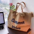 thumbnail image 3 of Bolso de lona de gran capacidad, bolso de mano con letras bordadas, bolso de mano para mujer, bolso de playa tejido, bolso de hombro, bolsos, 3 of 6