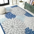thumbnail image 4 of JONATHAN Y AMALFI COAST 8 x 10 Area Rug, Minori Floral - Blue/Gray, AMC109A-8, 4 of 9