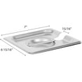 thumbnail image 7 of TrueCraftware- 1/6 Size Slotted Stainless Steel Anti-Jamming Steam Pan Cover 24 Gauge- Notched Anti-Jam Steam Table Pan Lid Catering Metal Food Pan Cover for Restaurant Family Events Catering, 7 of 7
