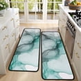 thumbnail image 4 of Kitchen Rugs Sets Of 2,Green Gray Marble Pattern Anti Fatigue Kitchen Mat Rugs Non Slip Washable,Decorative Kitchen Floor Mats for Kitchen,Sink,Laundry,17"x47"+17"x47", 4 of 5