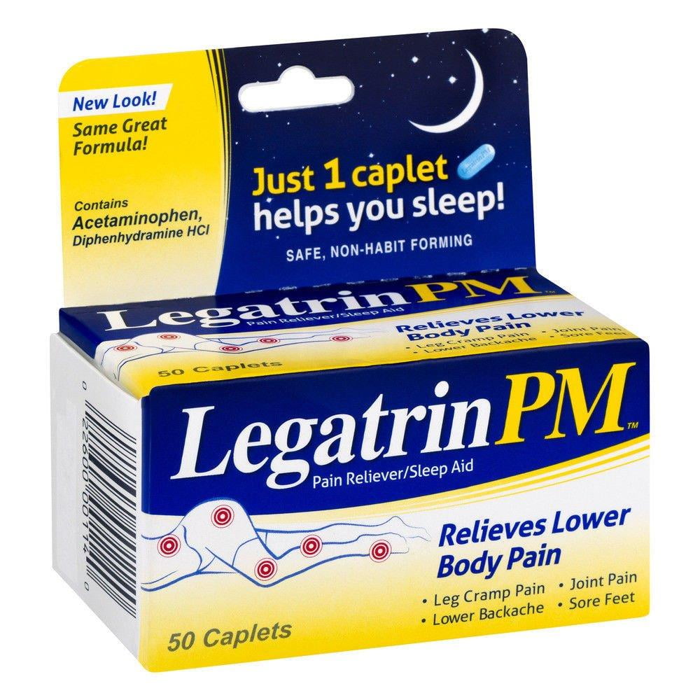 PM Acetaminophen 50 Caplets, Temporary relief of minor aches and