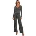 thumbnail image 1 of Conjunto 2 Piezas Blusa Manga Larga Y Pantalón Ajuste Cómodo Sofisticado para Mujer, 1 of 5