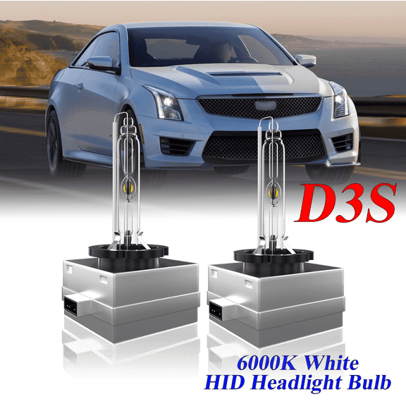 For Cadillac ATS 2013 2014 2015 2016 2017 D3S HID Headlight High/Low Beam 6000K Crystal White Xenon Bulbs Set 2