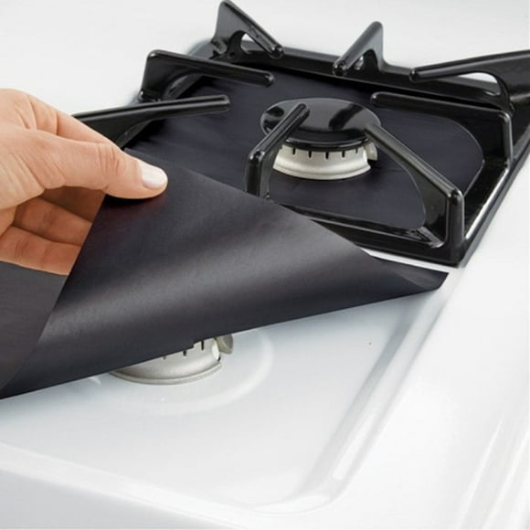 Blekii Universal Stove Burner Covers – Reusable Oven Liners (2Pcs) 20170102 2-Pack Gas Stove Top Protector, Black