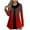 Red, variant on Mgmyaa Women's Oversized Casual Fake Two-Piece Long Sleeve T-Shirt Mid Neck Daily Wear Blouse Tops Fashion Clothes