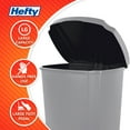 thumbnail image 2 of Hefty 12.1 gal. Step On Plastic Trash Can, Gray, 2 of 8