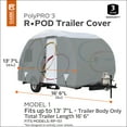 thumbnail image 4 of Classic Accessories OverDrive PolyPRO 3 Deluxe R-Pod Travel Trailer Cover, Fits up to 13' 7" Long - Trailer Body Only, 4 of 14