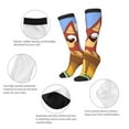 thumbnail image 3 of Masiiu Bluey Print Adult Crew socks, Comfortable Novelty Colorful Patterned, Breathable, Stylish Colorblock for Men Women, 3 of 6