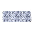 thumbnail image 1 of Indigo Computer Mouse Pad, Modern Minimalist Spring Time Flowers Swirls Leaves Image, Rectangle Non-Slip Rubber Mousepad Large, 31" x 12" Gaming Size, Pale Blue Navy Blue, by Ambesonne, 1 of 2