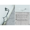 thumbnail image 3 of Sleek Socket Outlet Plate with 3-Outlet Extension Cord, 8ft Cord, White, 3 of 8