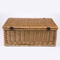 thumbnail image 4 of Picnic Time Newbury Picnic Basket for 4, Navy Blue & Burgundy Plaid Pattern, 4 of 5