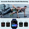 thumbnail image 3 of Reloj inteligente Fitpolo 1.8 pulgadas Android iPhone Call Alexa IP68 azul marino, 3 of 8