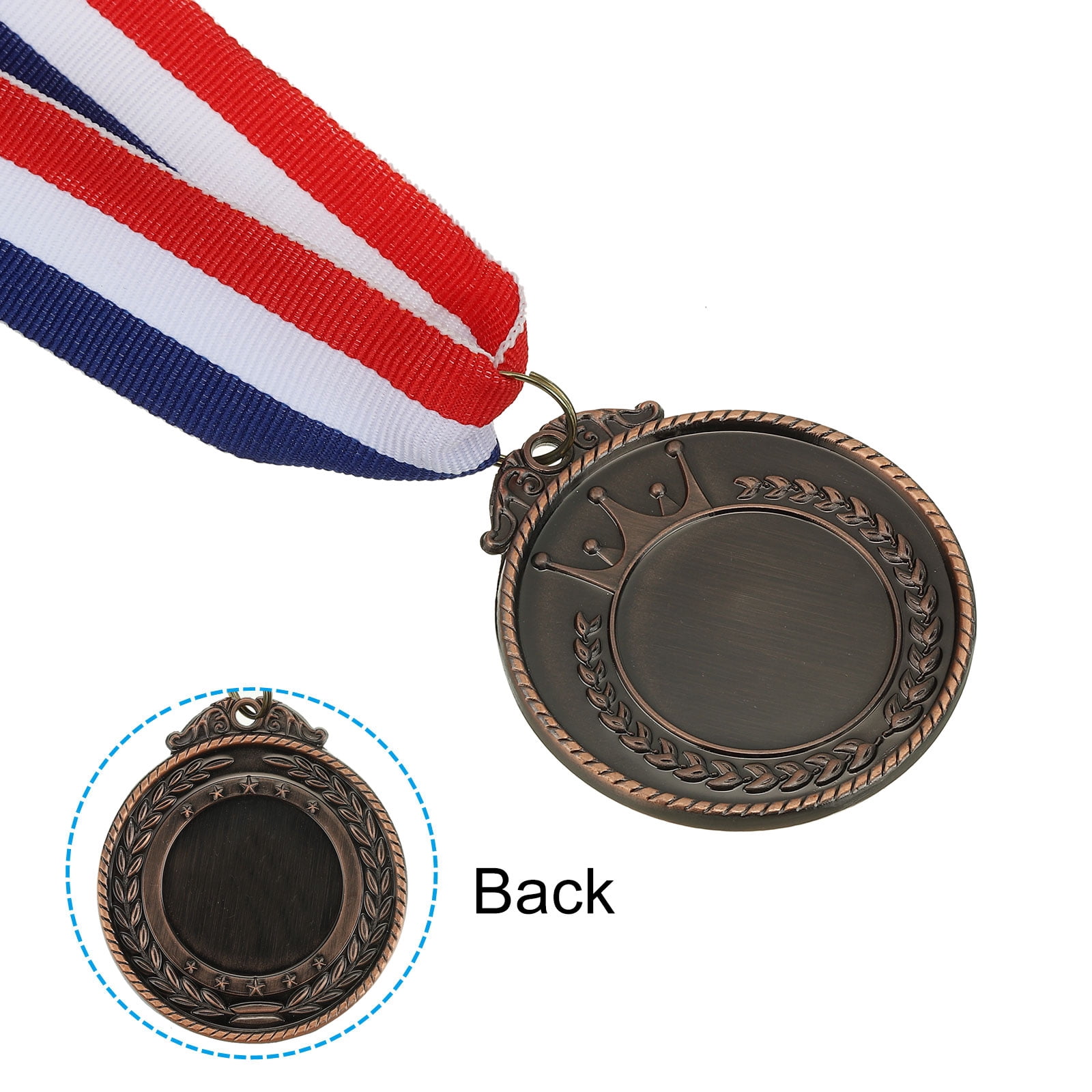 Uxcell Blank Award Medals, 10 Pack Bronze Award Medals with Ribbon, Design Your Medals Kit